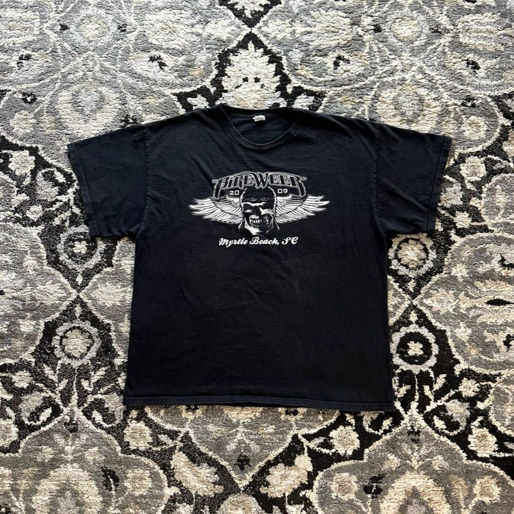 Y2k Bike week 2009 Skull full back graphic Size mens XL (Cropped)